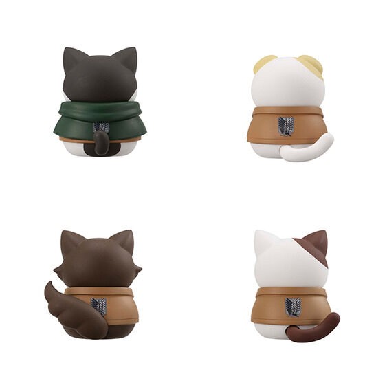 PRE-ORDER : MEGA CAT PROJECT Attack on Titan Nyanko Survey Corps Gathering Nyan! Set [Limited Benefits: Special Cat Can Mascot]