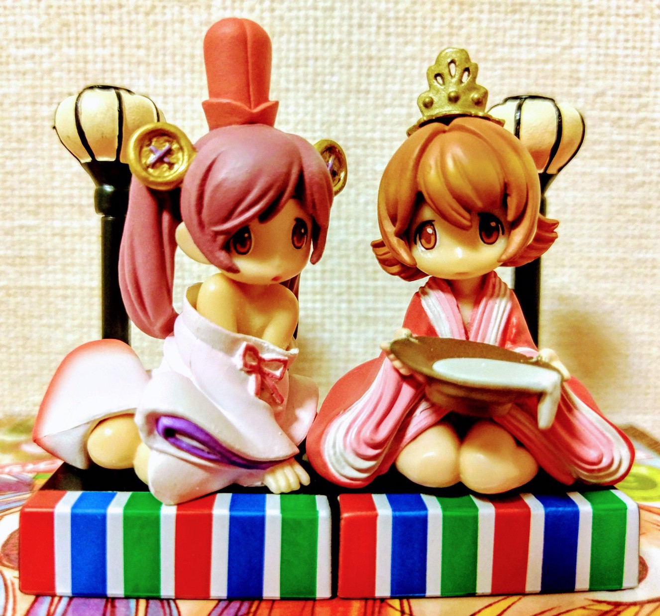 Gashapon - Wanda-chan's Lunch Hina-arare Hina Doll Style Figure Collection Wonder Festival 2003 Winter Official Rice Crackers Limited by Kaiyodo (Set of 6)