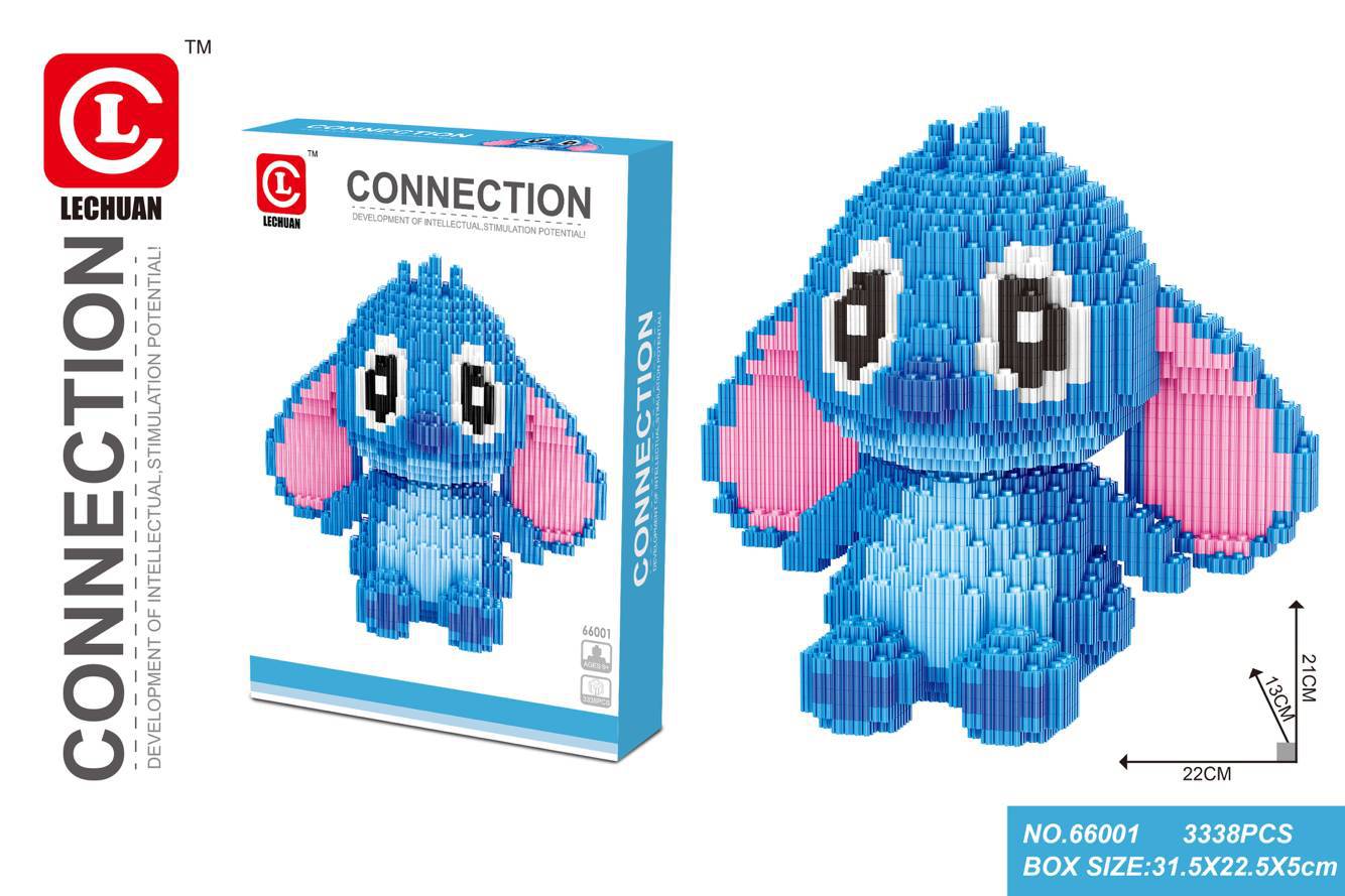 Lechuan 66001 Disney Lilo & Stitch - Stitch 3338pcs