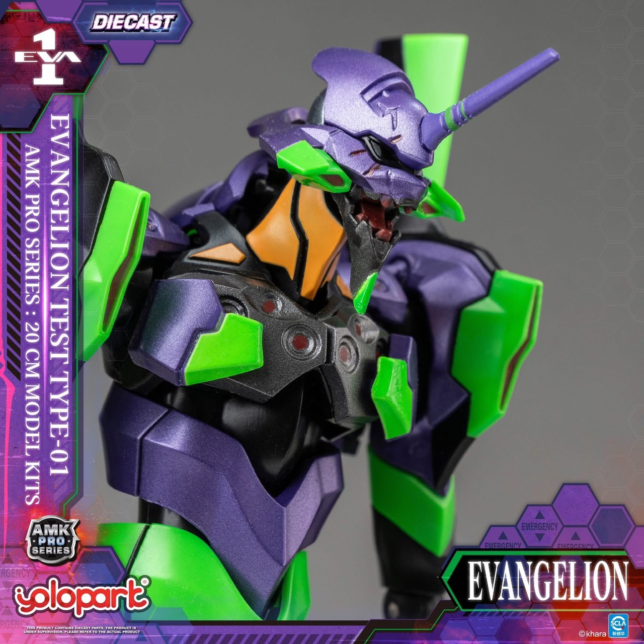 Pre-order : AMK PRO Series Evangelion EVA-01 TEST TYPE Model Kit by Yolopark