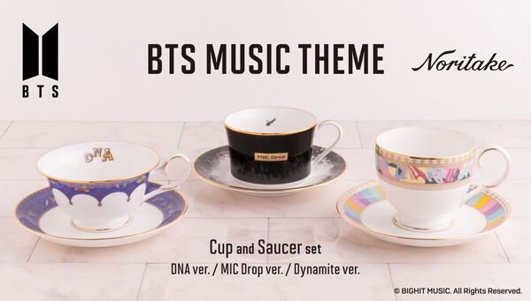 PRE-ORDER : Noritake Cup&Saucer set BTS Music Theme DNA ver./ MIC Drop ver. / Dynamite ver.