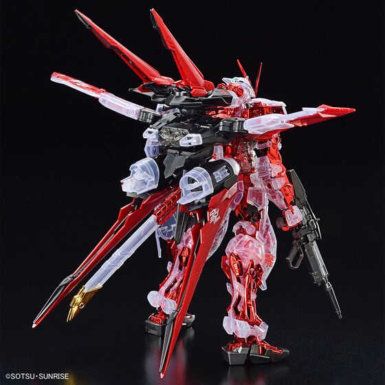 PRE-ORDER : MG 1/100 The Gundam Base Limited ASTRAY RED FRAME FLIGHT UNIT Plating Frame/Color Clear Plastic Model