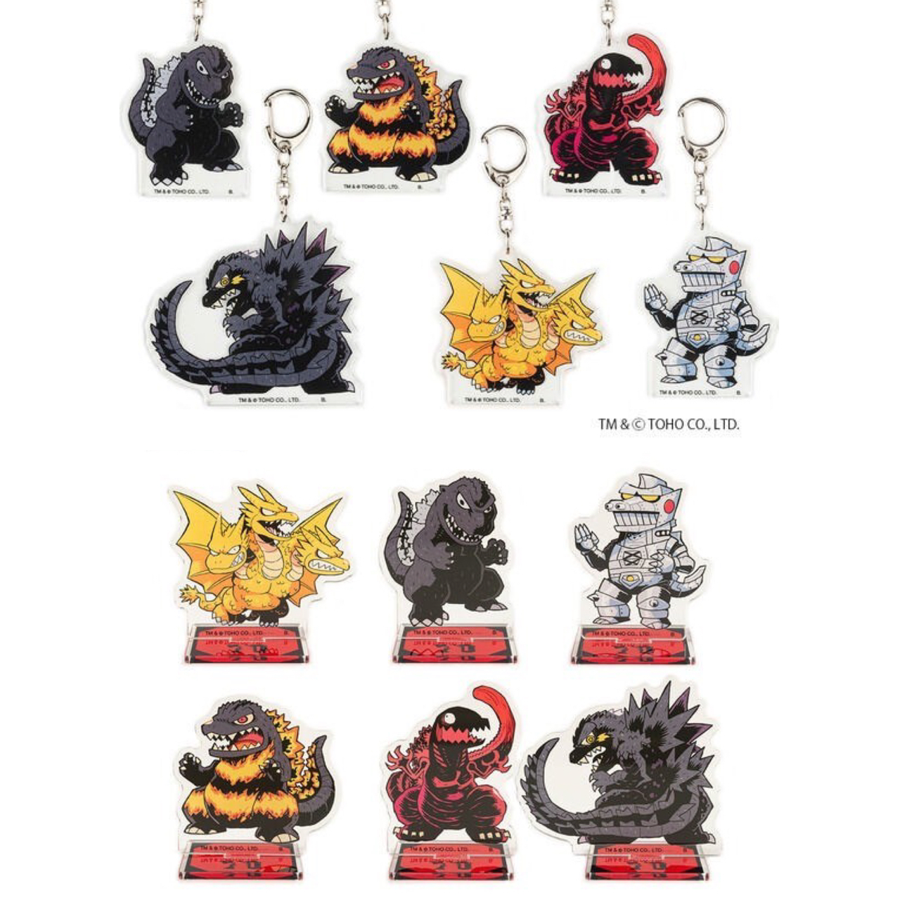 PRE-ORDER : Godzilla Deformed Acrylic Keychain / Stand (6 types)