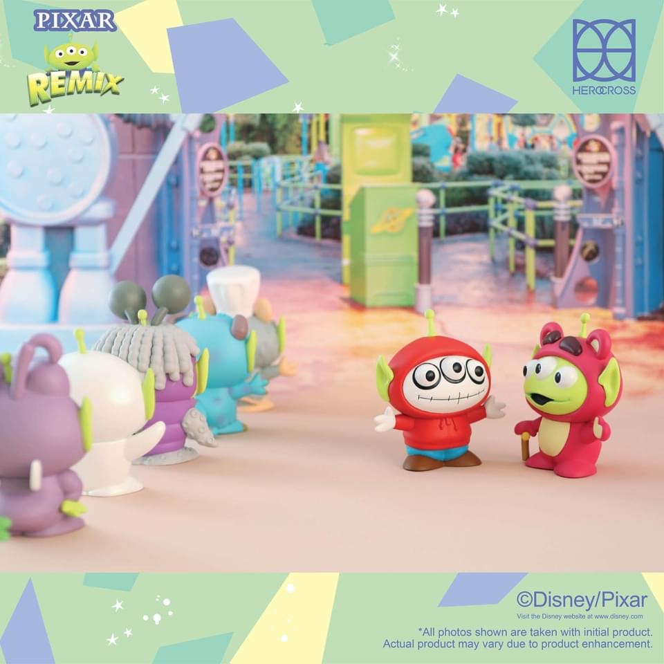 กล่องสุ่ม Miniso Alien Remix : Toy Story Little Green Men Blind Box by Herocross (Set of 9)