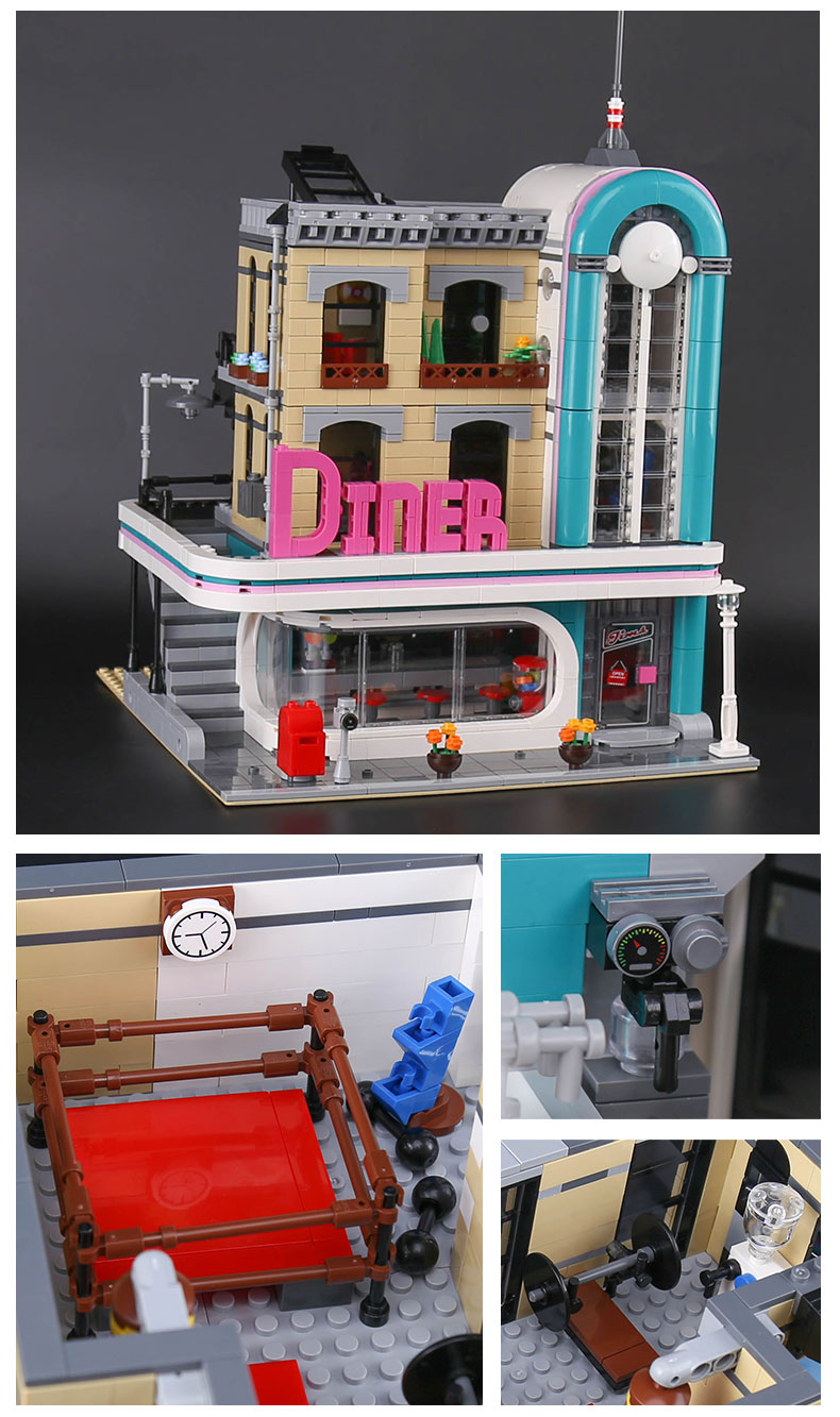 LEPIN 15037 Downtown Diner 2778pcs