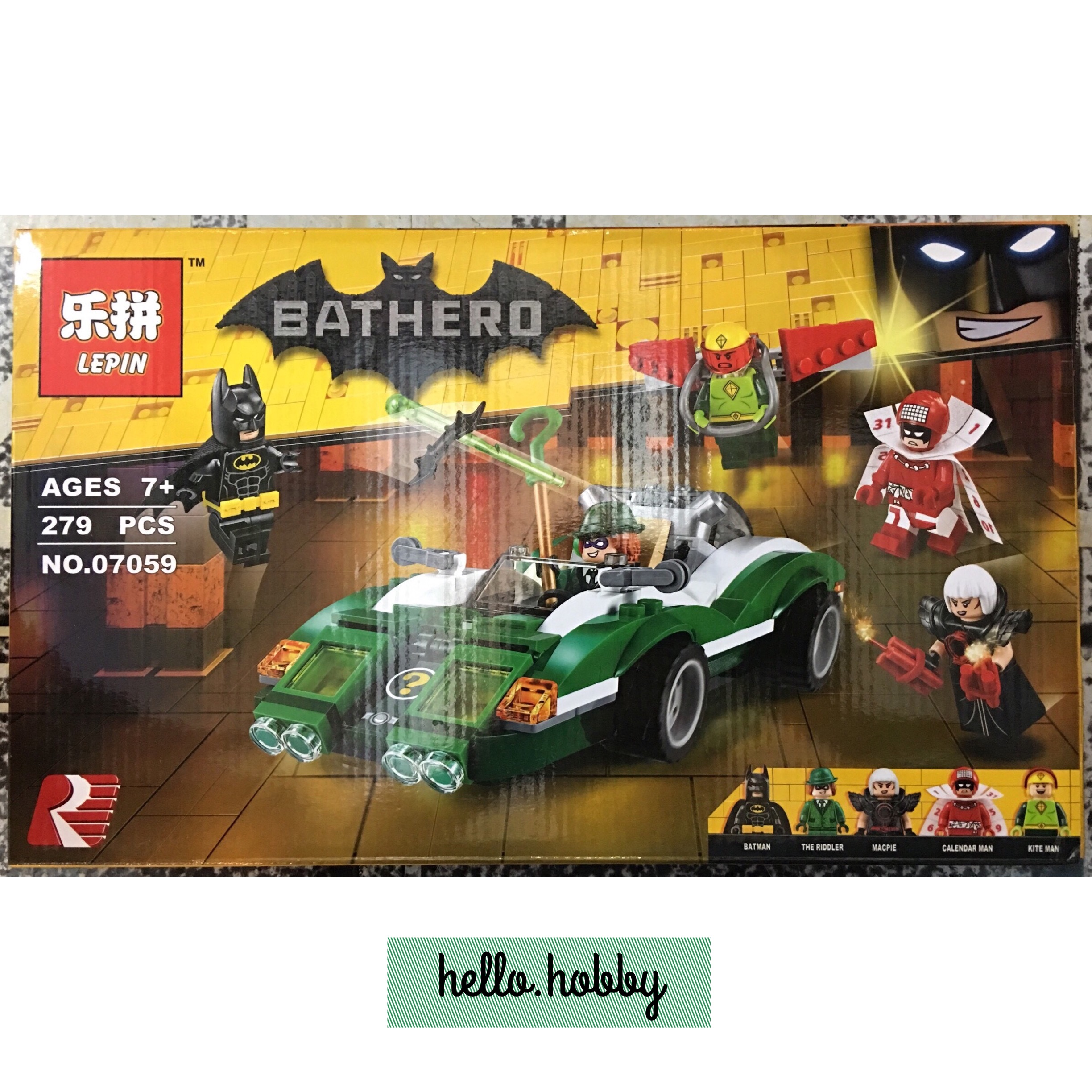 Lepin 07059 Batman The Riddler Riddle Racer 279pcs