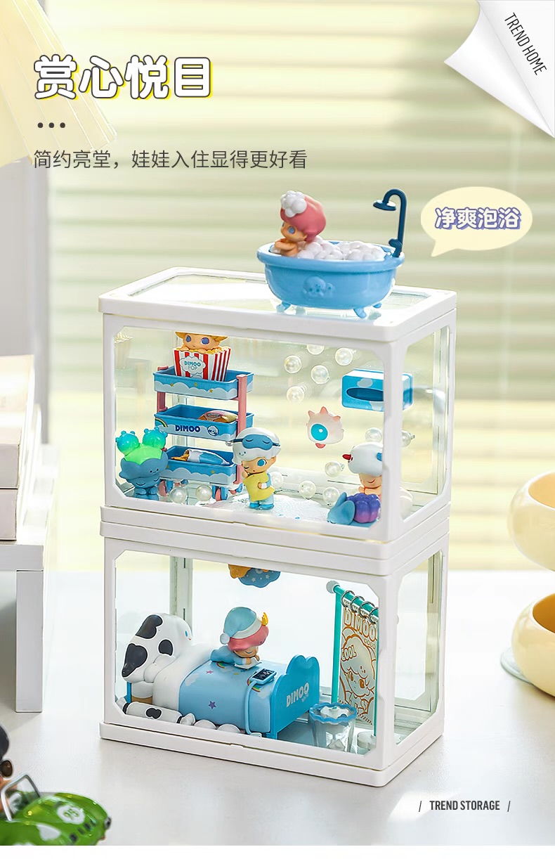 กล่องใส่โมเดล ป้องกันฝุ่น Model Showcase วางซ้อนทับกันได้