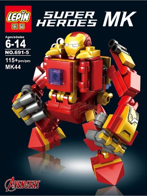 Lepin 691 1-6 Super Heroes Iron Man 6 in 1