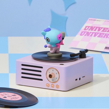 ลำโพงบลูทูธ - BT21 Turntable Bluetooth Speaker and Radio by Line Friends