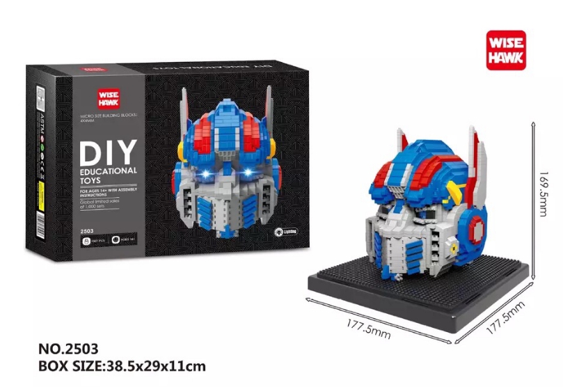 Wise Hawk 2503 Transformer Optimus Head 1927pcs (มีไฟ)