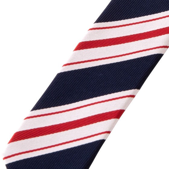 PRE-ORDER : Kamen Rider Drive Shinnosuke Tomari Necktie Navy x Red Stripe (Large Sword Width 5 cm)