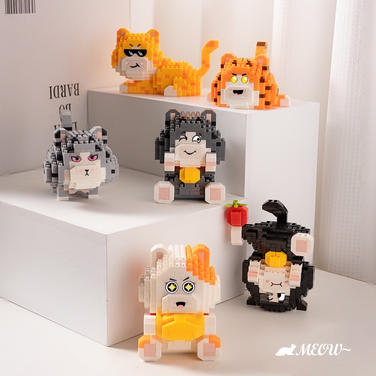 ตัวต่อนาโน Size L - A 612 - A 617 Funny Cat