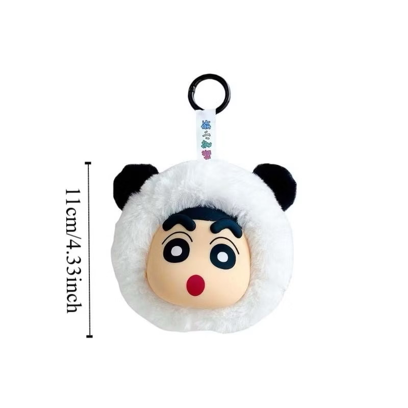 พวงกุญแจ ชินจัง ลิขสิทธิ์แท้ Crayon Shinchan Doll Buckle Animal Costume Plush Keychain by Futabasha
