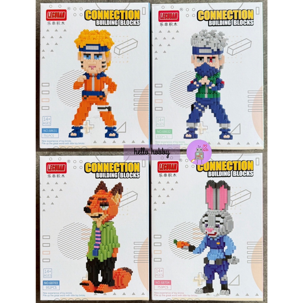 Lechuan 68631 - 68632 Naruto Shippuden / 68703 - 68704 Zootopia