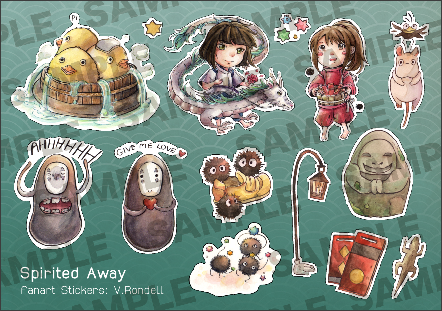 Fan Art Sticker_ Spirited Away (A6)