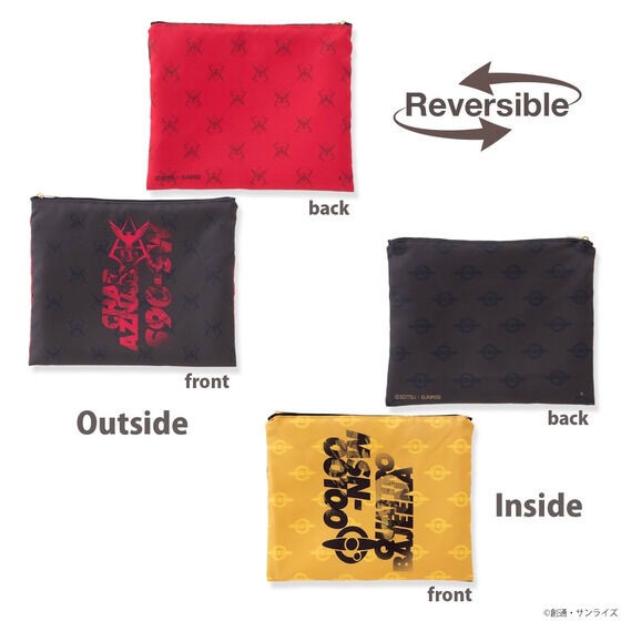 PRE-ORDER : Mobile Suit Gundam Mobile Suit Z Gundam Another Face Item Reversible Pouch Char / Quattro Model