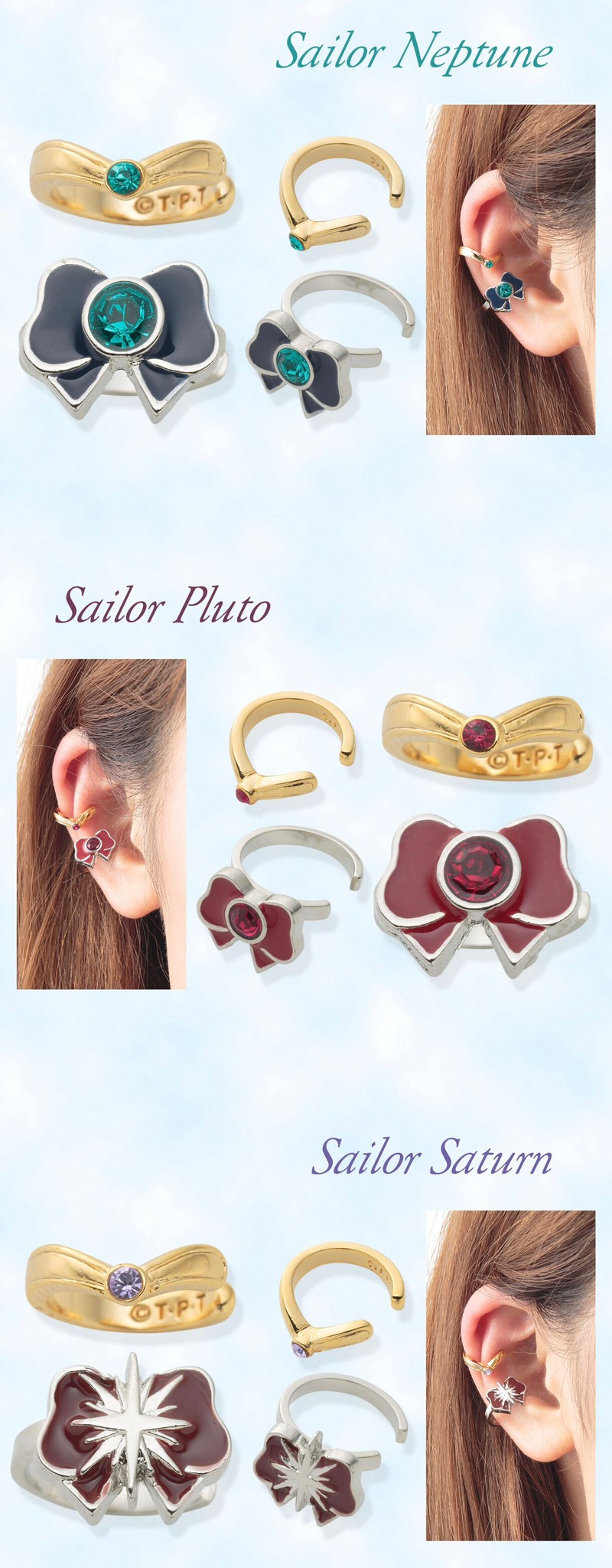 PRE-ORDER : Pretty Guardian Sailor Moon Sailor Ear Cuff Set Vol.2