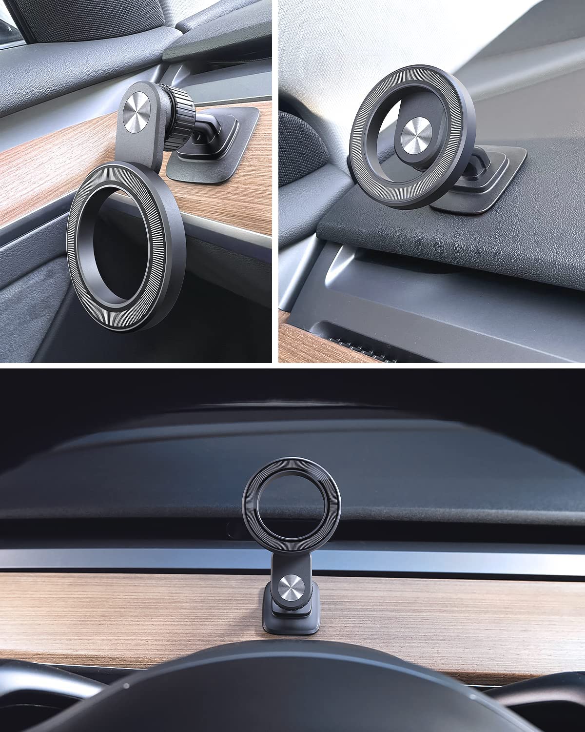 OQTIQ for MagSafe Phone Mount Magnetic Phone Holder for Car Dash Mount Phone Holder Fit Curved Surface Flexible Rotation