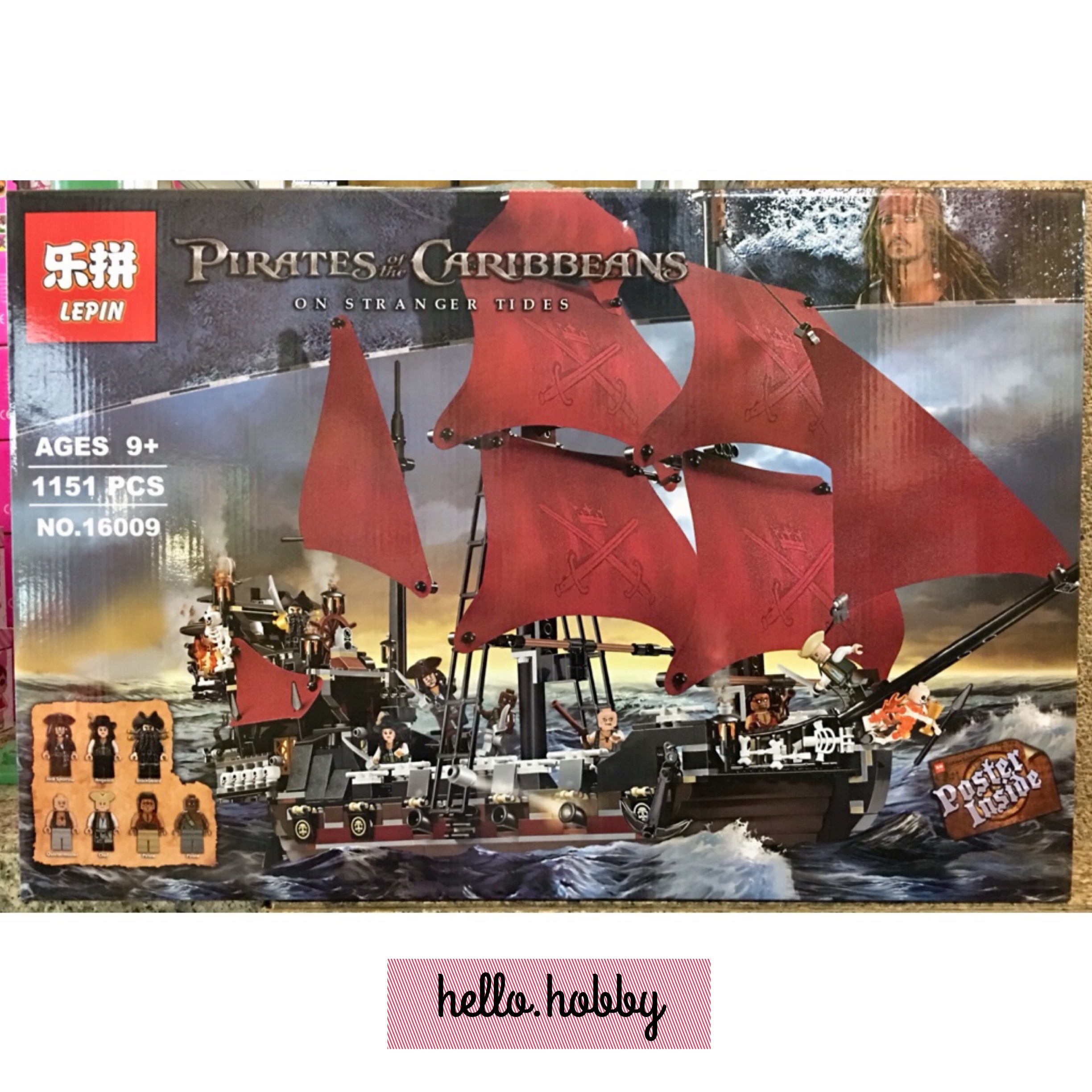 Lepin 16009 Pirates of the Caribbean Queen Anne’s Revenge 1151pcs