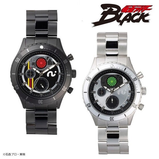 PRE-ORDER : Showa Kamen Rider Chronograph Watch [Live Action Watch] [BLACK・Shadow Moon]