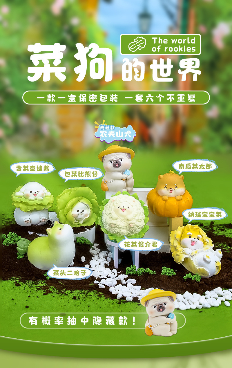 Blind Box ชุดหมาผัก ได้ 1 กล่อง- Vegetable Fairy The World of Vegetable (set of 6+1secret)