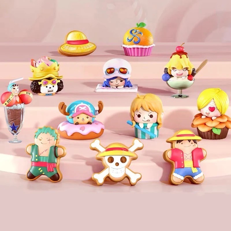 แม่เหล็กติดตู้เย็น 1 กล่อง ได้ 4 ตัว | One Piece - Dessert Carnival Sweet Bean Series (Magnetic) by Win Main