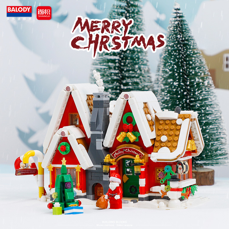 Balody 21058-21059 Christmas House & Motorcycle