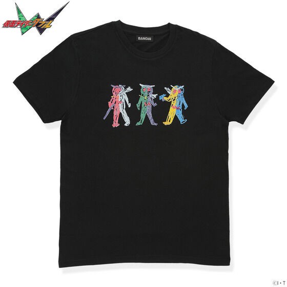 PRE-ORDER : Kamen Rider W T-shirt Crayon Illustration Pattern