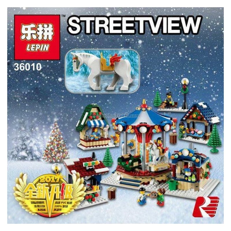 Lepin 36010 Winter Village Market 1412pcs