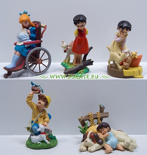 กาชาปอง Kaiyodo Movic K&M Mini Vignette Series The World Masterpiece Theater: Heidi, A Girl of the Alps Gashapon (Set of 5) by Kaiyodo