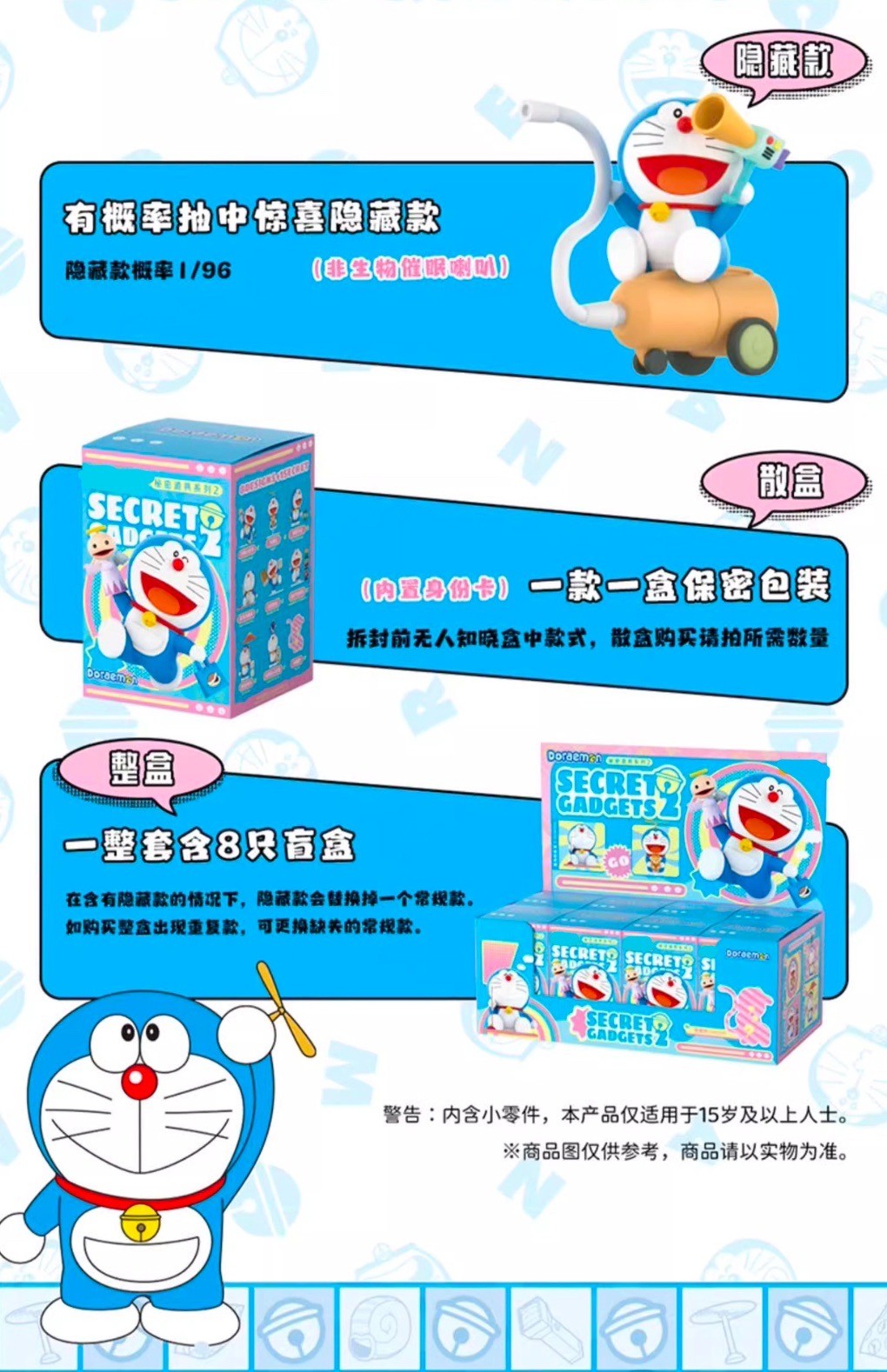 โมเดลได้ 1ตัว Doraemon Secret Gadgets 2 Series by 52Toys
