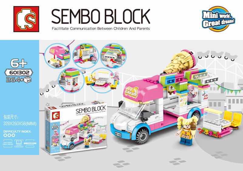 Sembo block 601302 Ice Cream Truck 264pcs