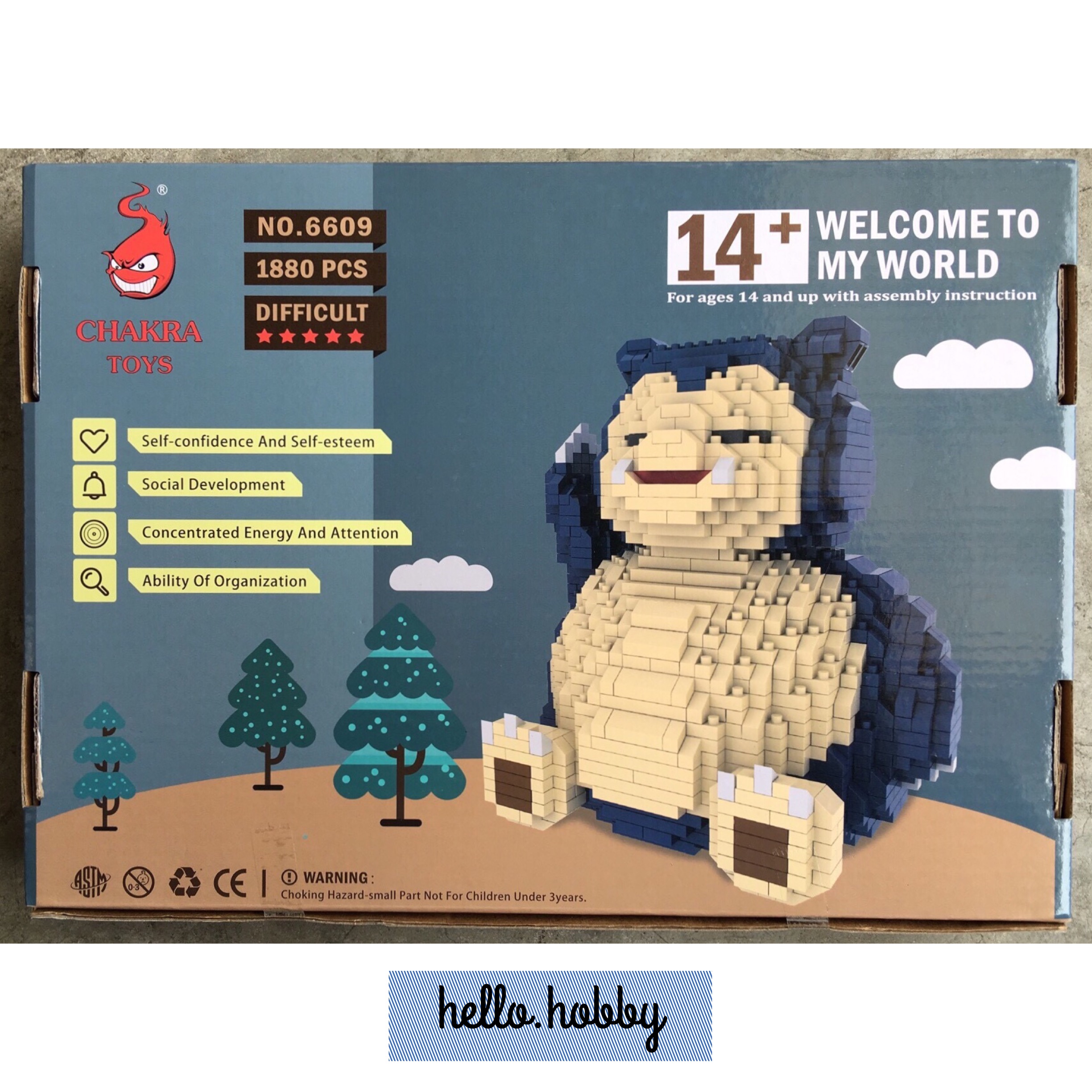 Chakra Toys CKR6609 Pokemon Snorlax 1880pcs