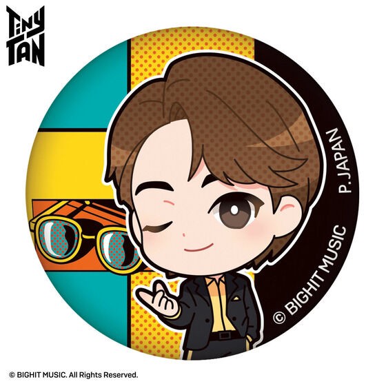 PRE-ORDER : TinyTAN Fluffy Can Badge Butter