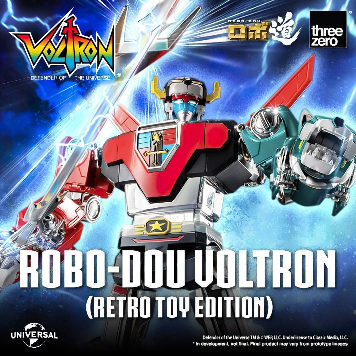 Pre-order : Voltron: Defender of the Universe ROBO-DOU Voltron (Retro Toy Edition) by Threezero