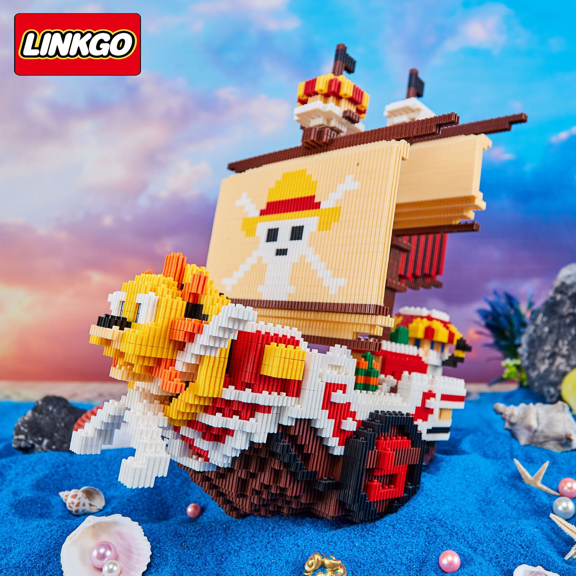Linkgo 68385 One Piece Thousand Sunny 3168pcs (แบบเฟือง)