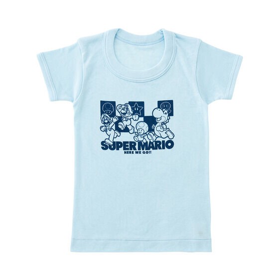 PRE-ORDER : Super Mario Water Absorption Quick Dry Milling Short Sleeve Round Neck Shirt 2-Pack 22SS