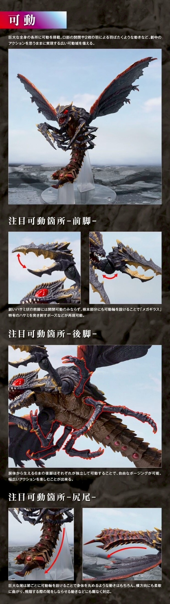 PRE-ORDER : S.H.MonsterArts Megaguirus Evolution Set