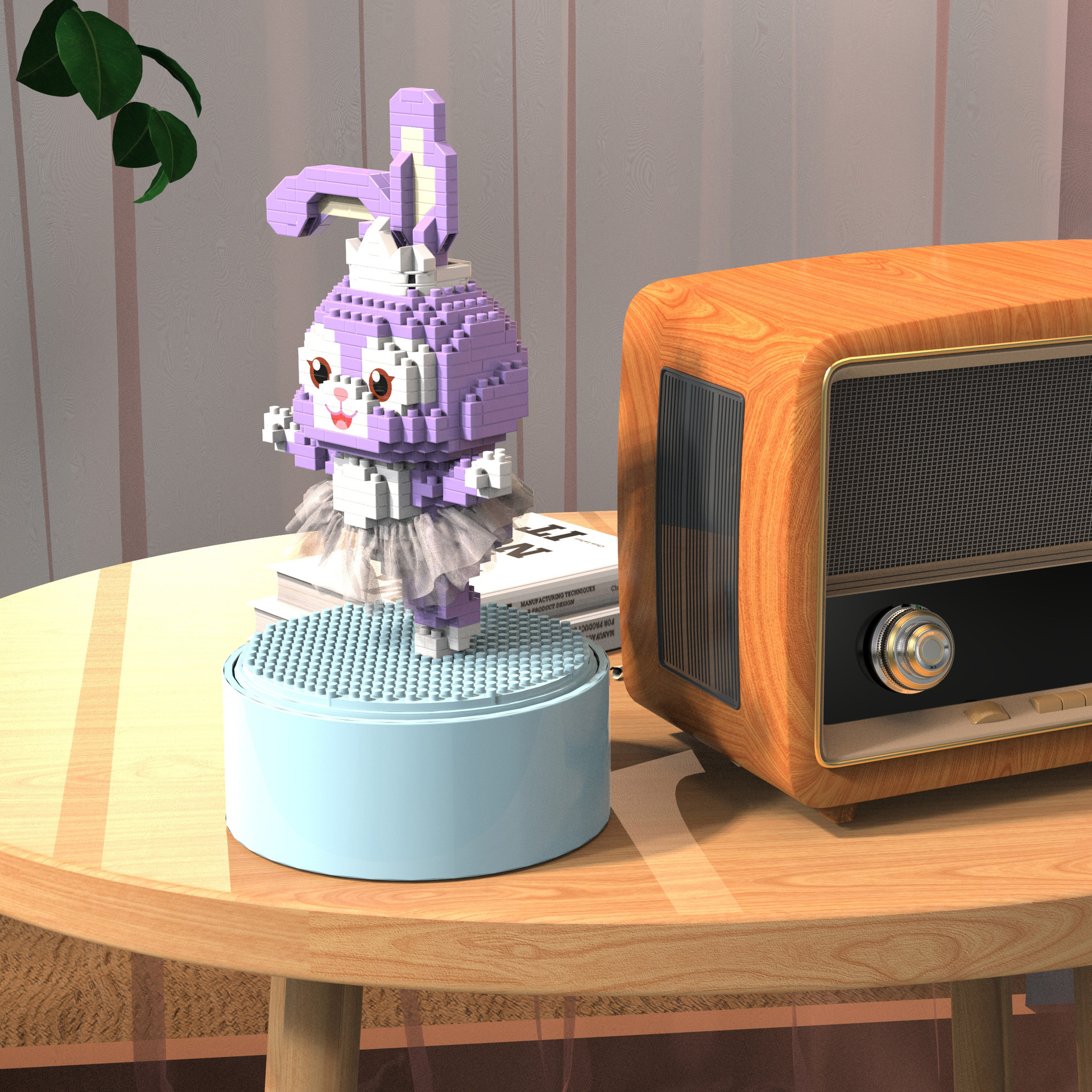 ตัวต่อนาโน กล่องดนตรี Size XL - Gejia 6064 - Disney - Duffy - Stella Lou Ballet Music Box 526pcs