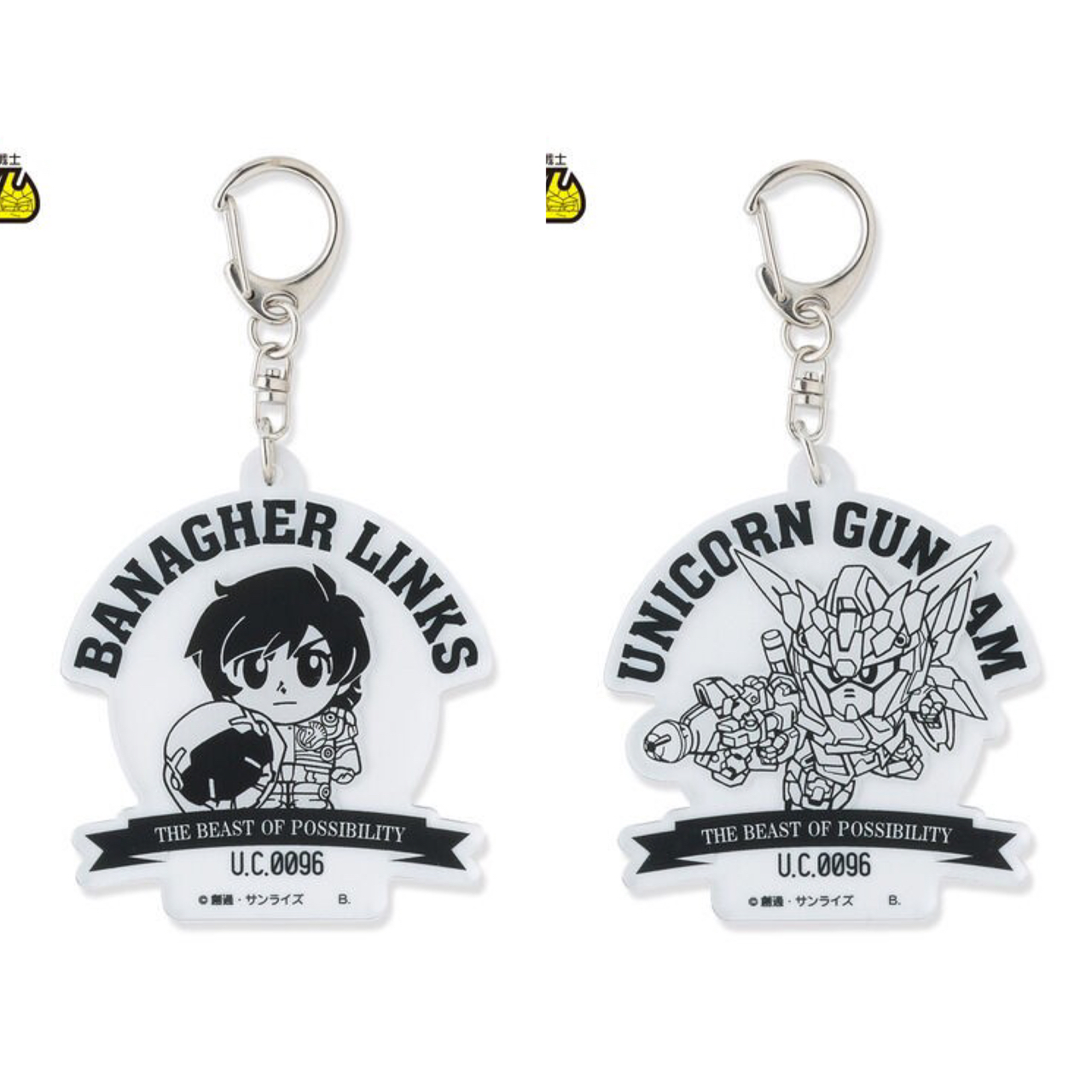 PRE-ORDER : SD Gundam Mobile Suit Gundam UC Acrylic Charm