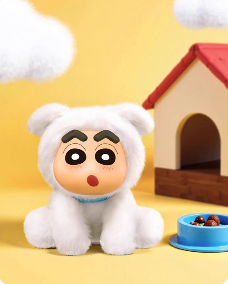 ตุ๊กตาพวงกุญแจ ชินจัง ลิขสิทธิ์แท้ - Crayon Shinchan Zuozuo Sitting Party Series Plush Keychain by Eaki