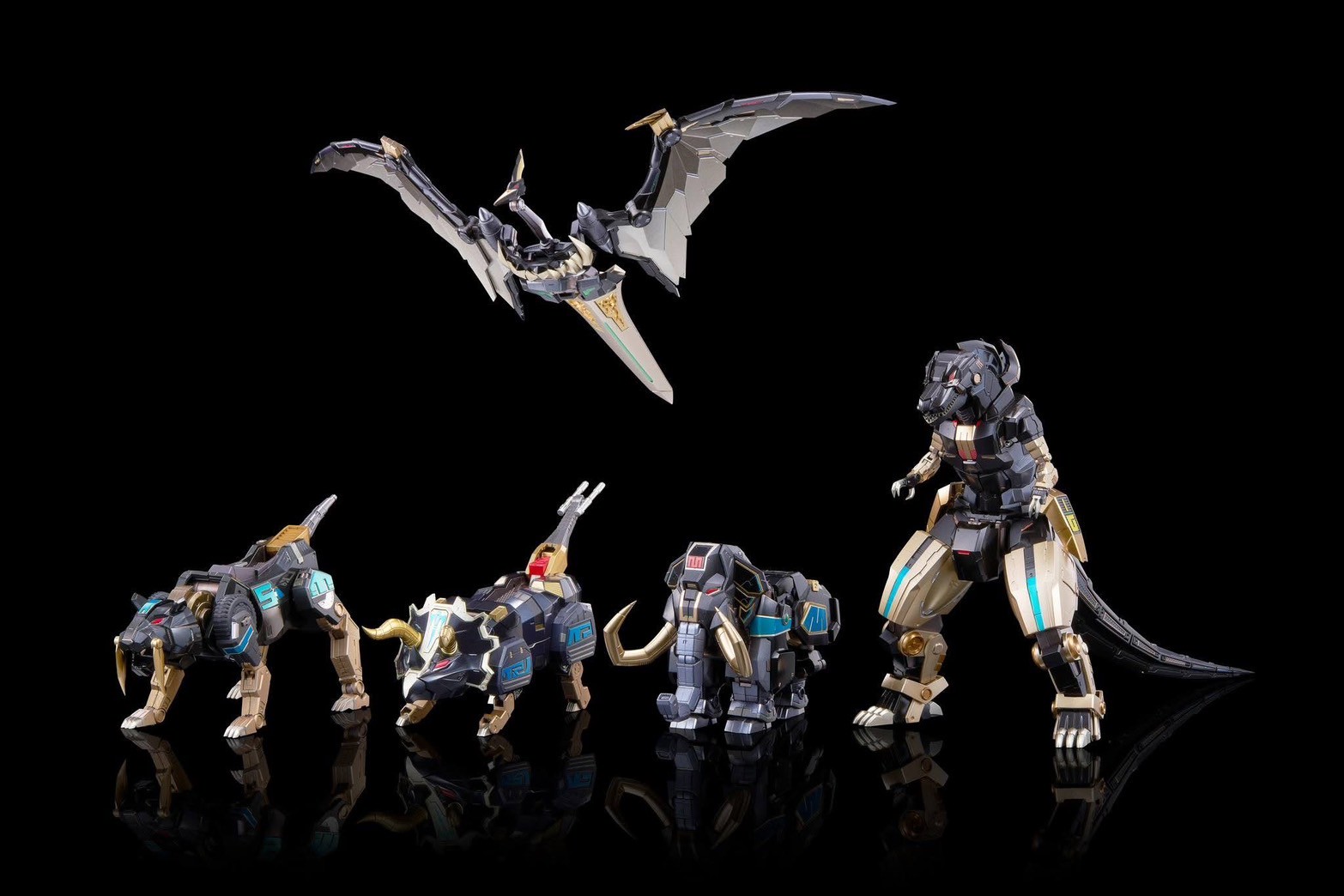 *Limited 1,000 pcs Worldwide* [Go! Kara Kuri Combine] Dino Megazord (Black Limited Edition) by Flame Toys