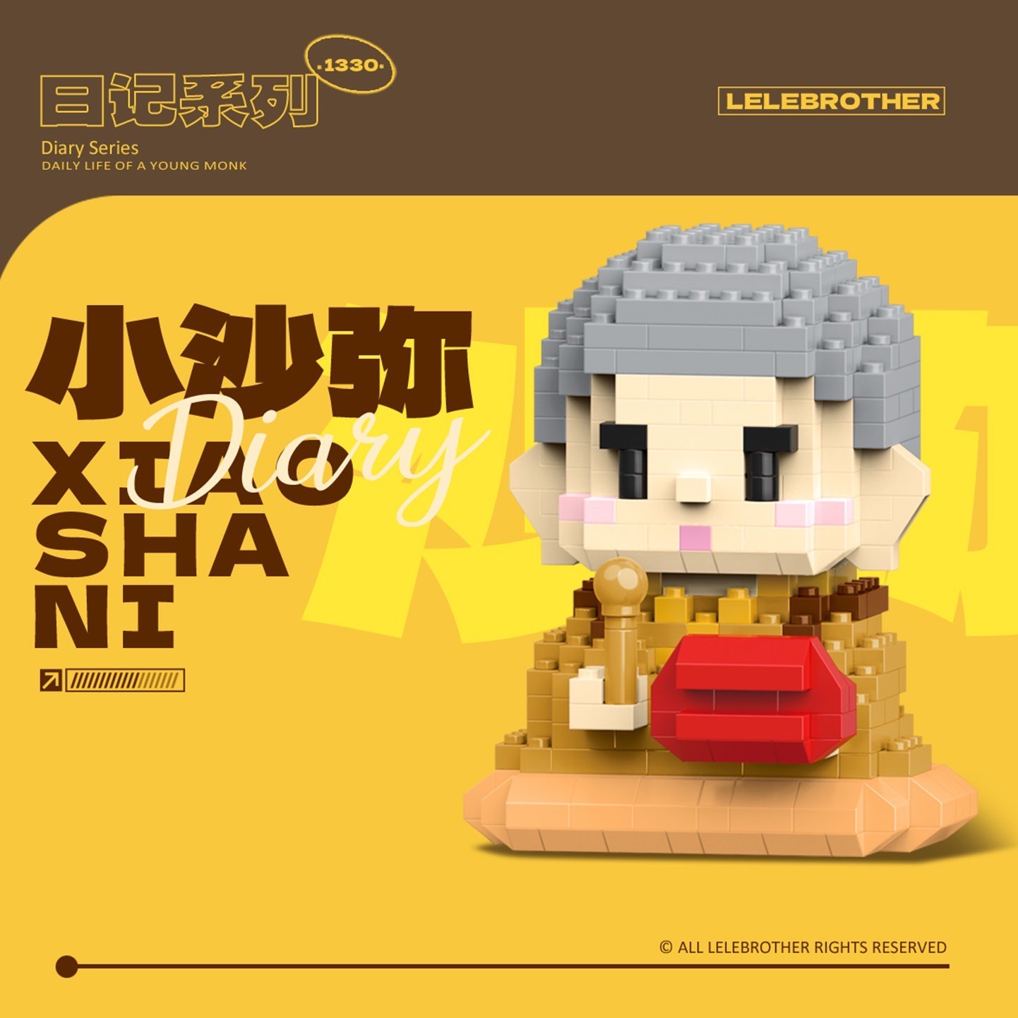 ตัวต่อนาโน Size M - Lele Brothers W 1324 - 1329 - Daily Life of A Young Monk