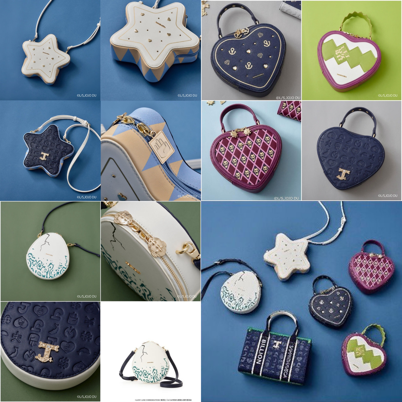 PRE-ORDER : SAMANTHAVEGA x Anime "JoJo's Bizarre Adventure: Diamond is Unbreakable" Collection Star / Heart / Egg Shoulder Bag