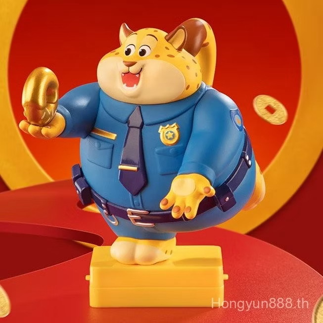 โมเดล + Stamper ได้ 1ตัว Disney - Zootopia - Officer Clawhauser Stamper Good Luck Series by Top Toy