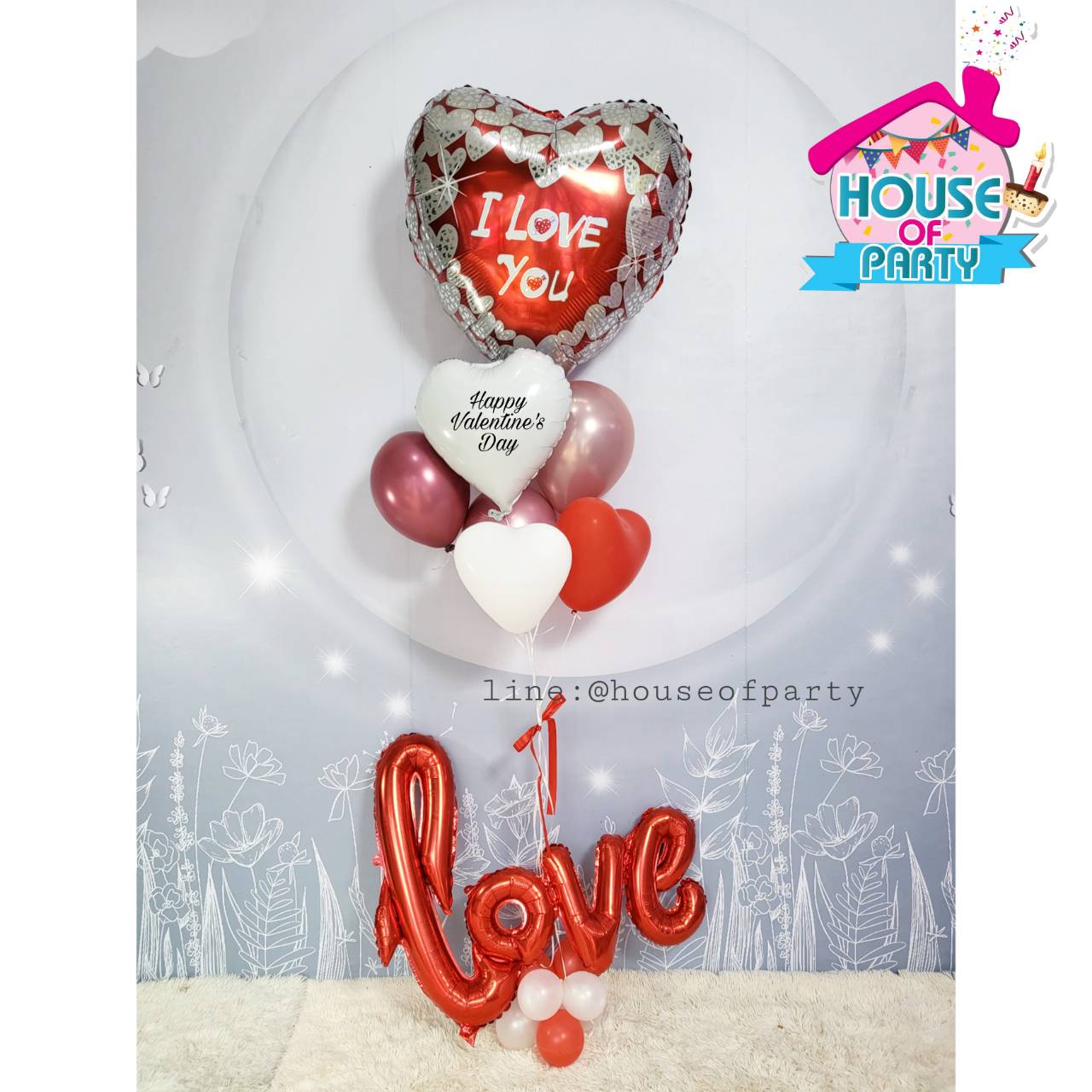 Big heart I love you with love (สั่งทาง Line@houseofpartyนะคะ)