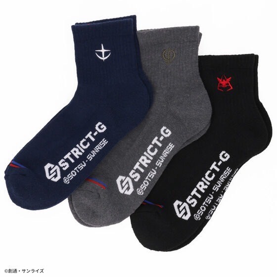 PRE-ORDER : STRICT-G "Mobile Suit Gundam" Basic Short Length Socks 3P Set
