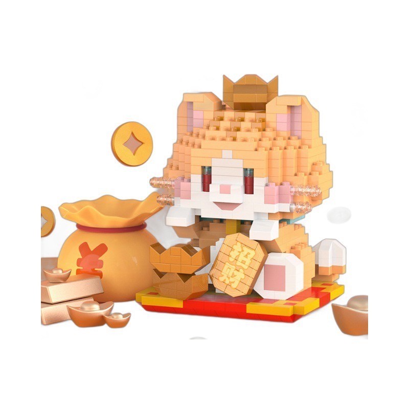 ตัวต่อนาโน Size L - Lele Brother 1208 - 1213 Good Luck Cat น้องแมวนำโชค