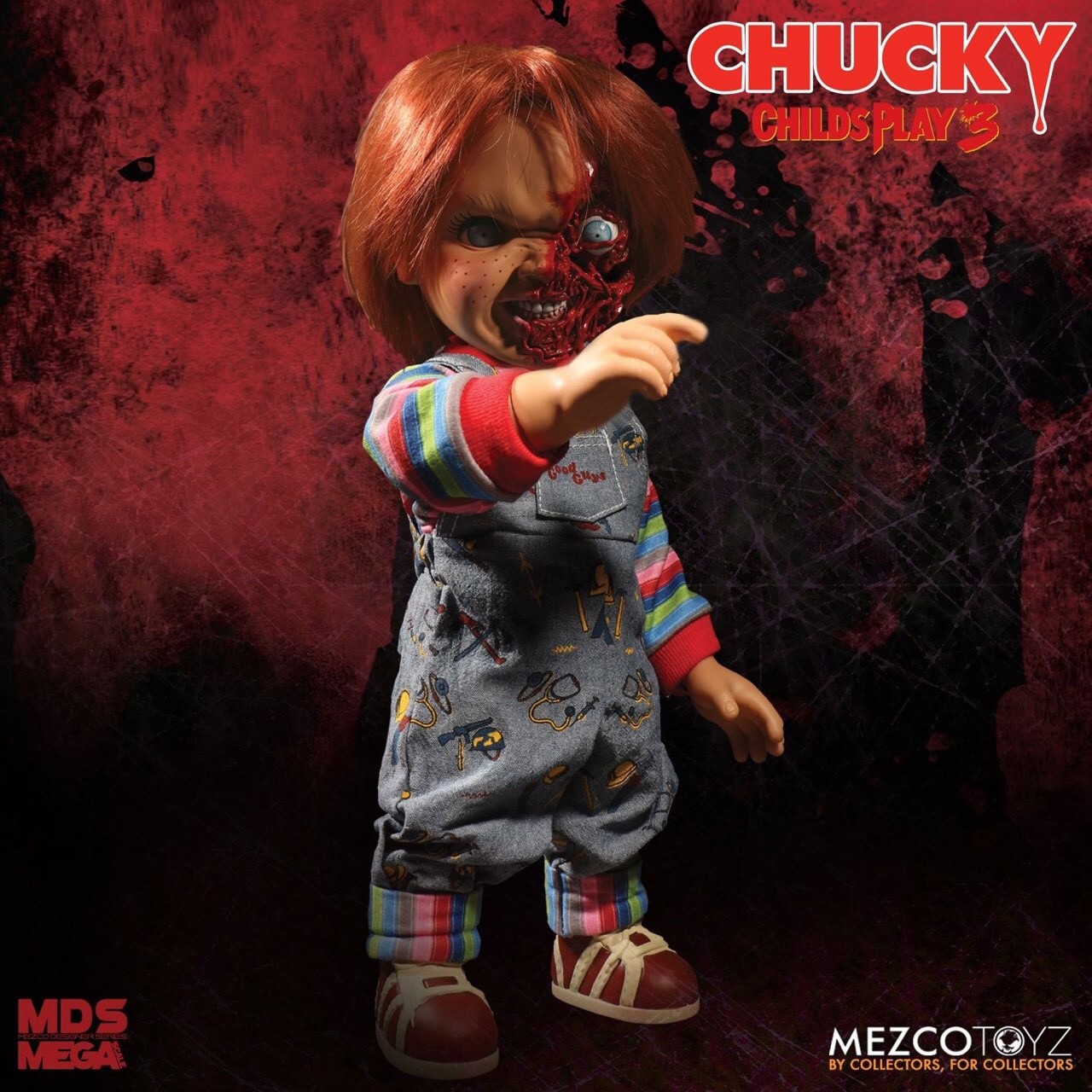Pre-order : Child's Play 3: Talking Chucky Pizza Face by Mezco Toyz (Re-issue)