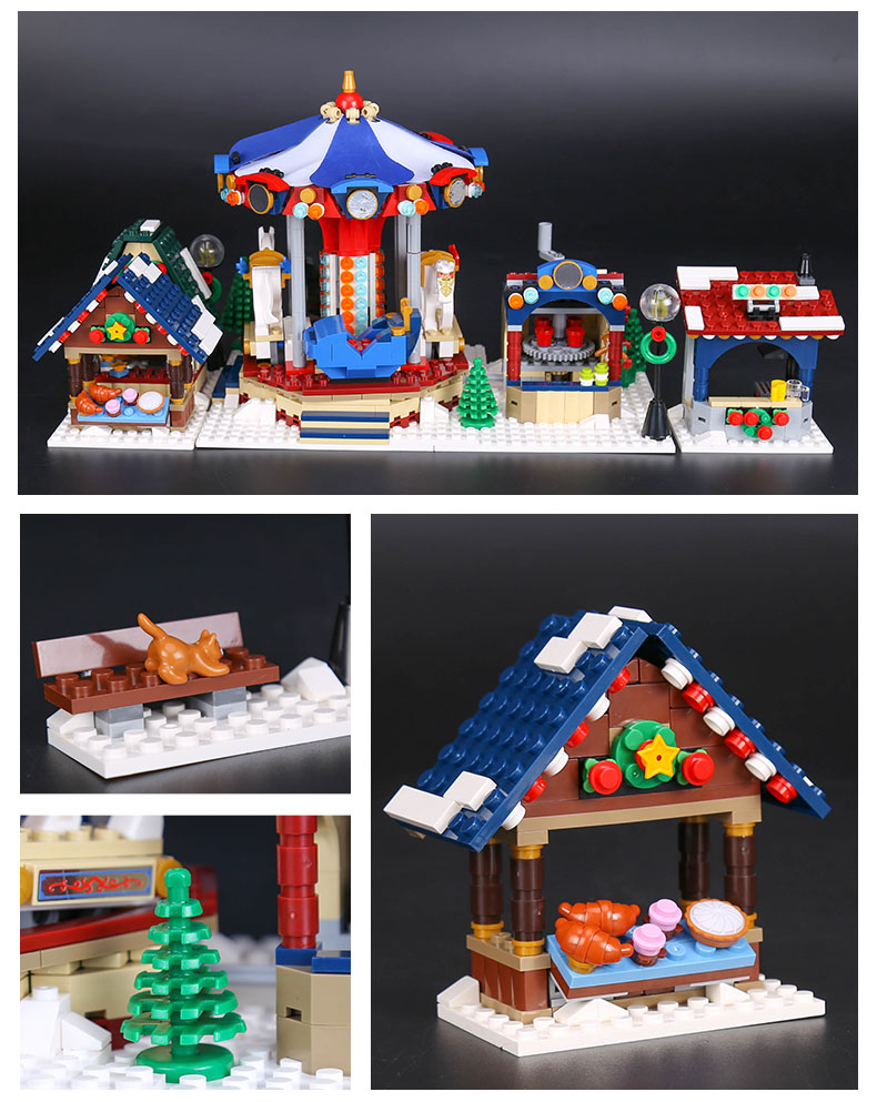 Lepin 36010 Winter Village Market 1412pcs